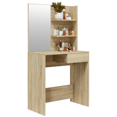 Dressing Table with Mirror Sonoma Oak 74.5x40x141 cm