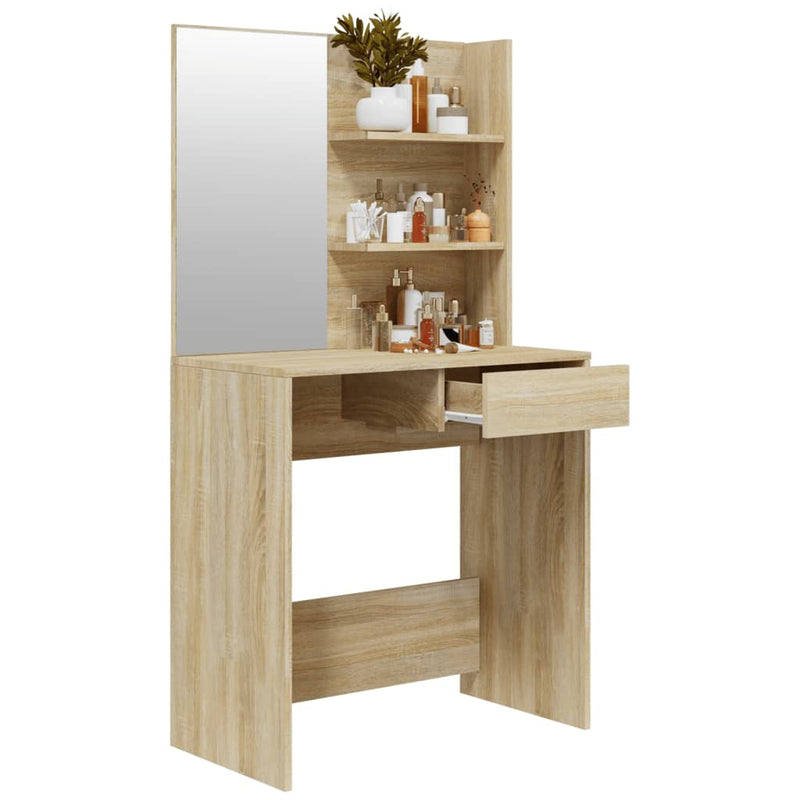 Dressing Table with Mirror Sonoma Oak 74.5x40x141 cm