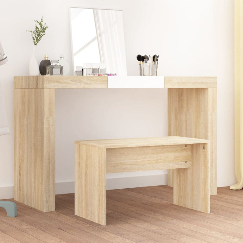 Dressing Stool Sonoma Oak 70x35x45 cm Engineered Wood