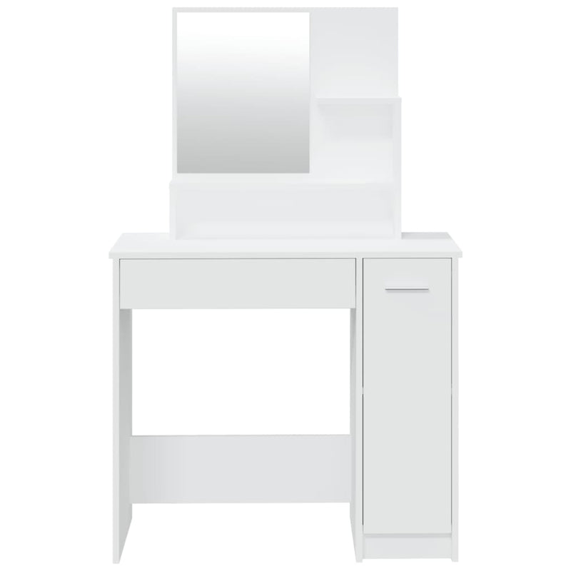 Dressing Table with Mirror White 86.5x35x136 cm