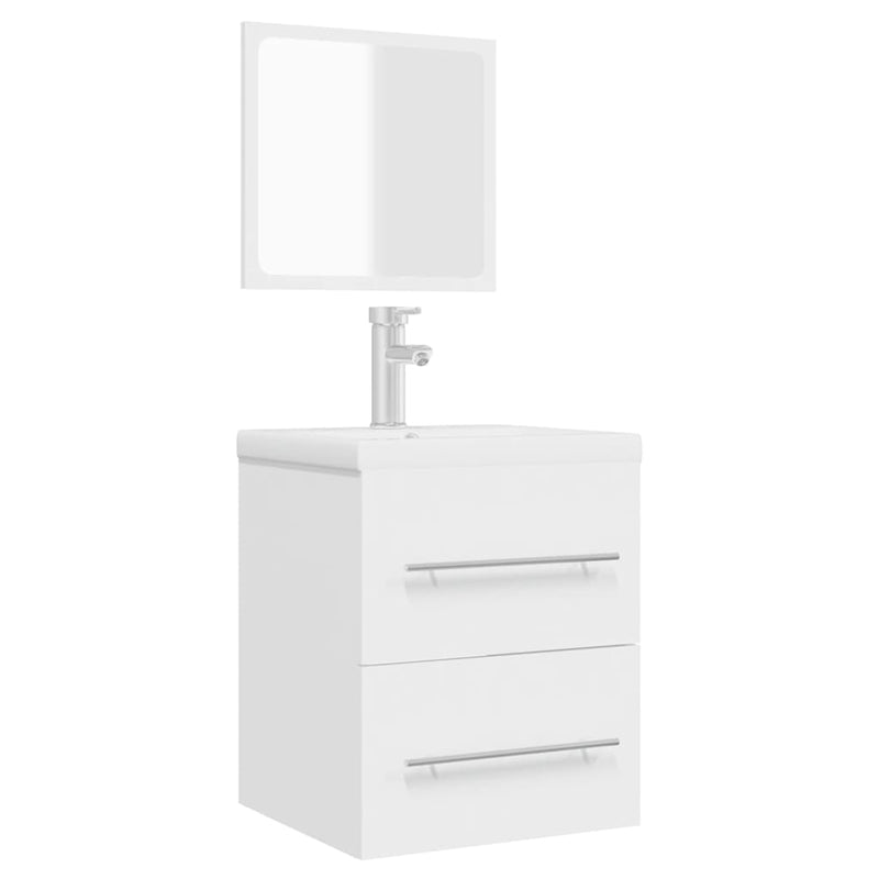 Bathroom Cabinet with Mirror White 41x38.5x48 cm