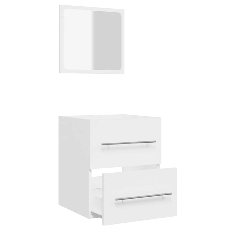 Bathroom Cabinet with Mirror White 41x38.5x48 cm