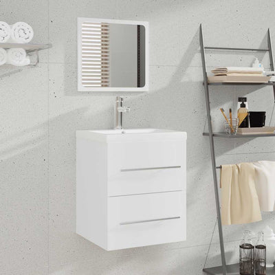 Bathroom Cabinet with Mirror White 41x38.5x48 cm