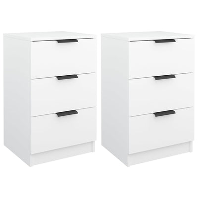 Bedside Cabinets 2 pcs White 40x36x65 cm