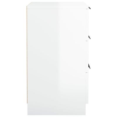 Bedside Cabinets 2 pcs High Gloss White 40x36x65 cm