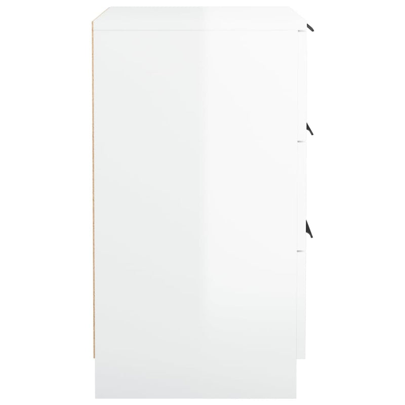 Bedside Cabinets 2 pcs High Gloss White 40x36x65 cm