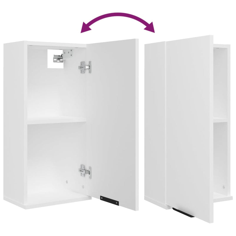 Wall-mounted Bathroom Cabinet White 32x20x67 cm