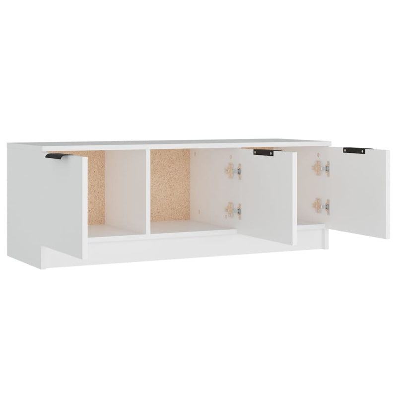 TV Cabinet White 102x35x36.5 cm Engineered Wood