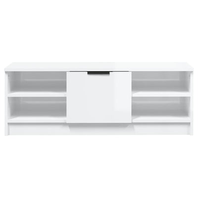 TV Cabinet High Gloss White 102x35.5x36.5 cm Engineered Wood