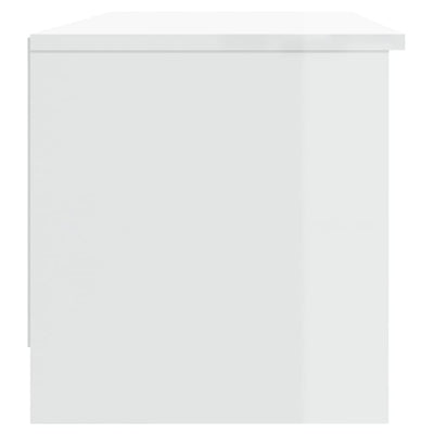 TV Cabinet High Gloss White 102x35.5x36.5 cm Engineered Wood