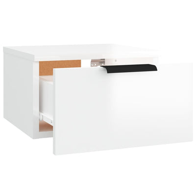 Wall-mounted Bedside Cabinets 2 pcs High Gloss White 34x30x20 cm