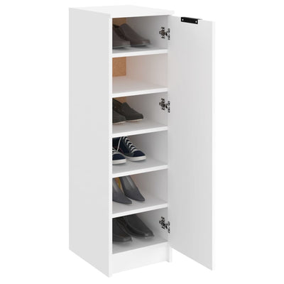 Shoe Cabinet White 30x35x100 cm Engineered Wood