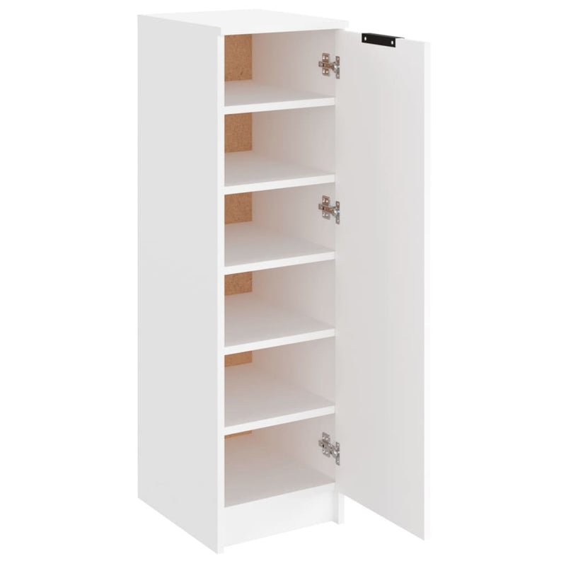 Shoe Cabinet White 30x35x100 cm Engineered Wood