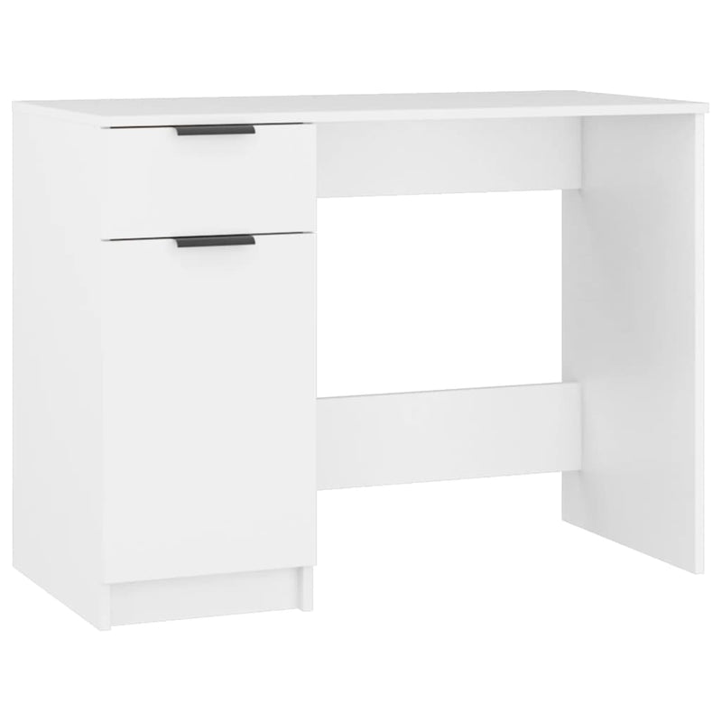 Desk White 100x50x75 cm Engineered Wood