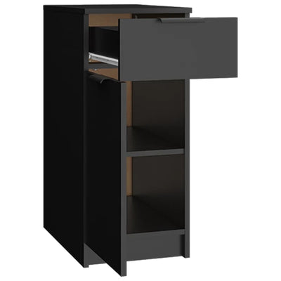 Desk Cabinet Black 33.5x50x75 cm Engineered Wood