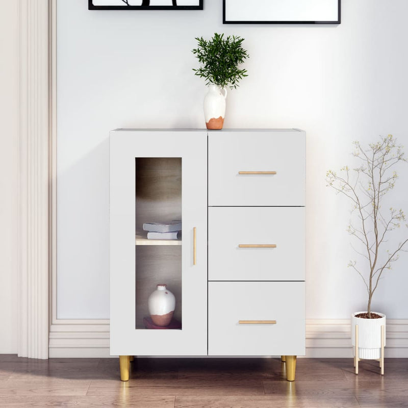 Sideboard White 69.5x34x90 cm Engineered Wood