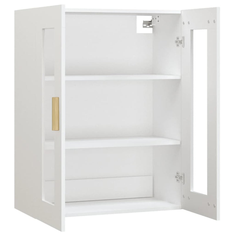 Hanging Wall Cabinet White 69.5x34x90 cm