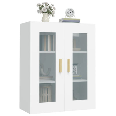 Hanging Wall Cabinet White 69.5x34x90 cm