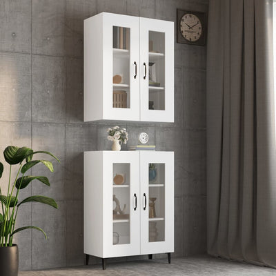 Hanging Wall Cabinet White 69.5x34x90 cm