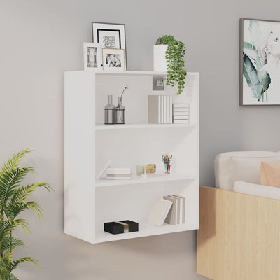 Hanging Wall Cabinet White 69.5x32.5x90 cm