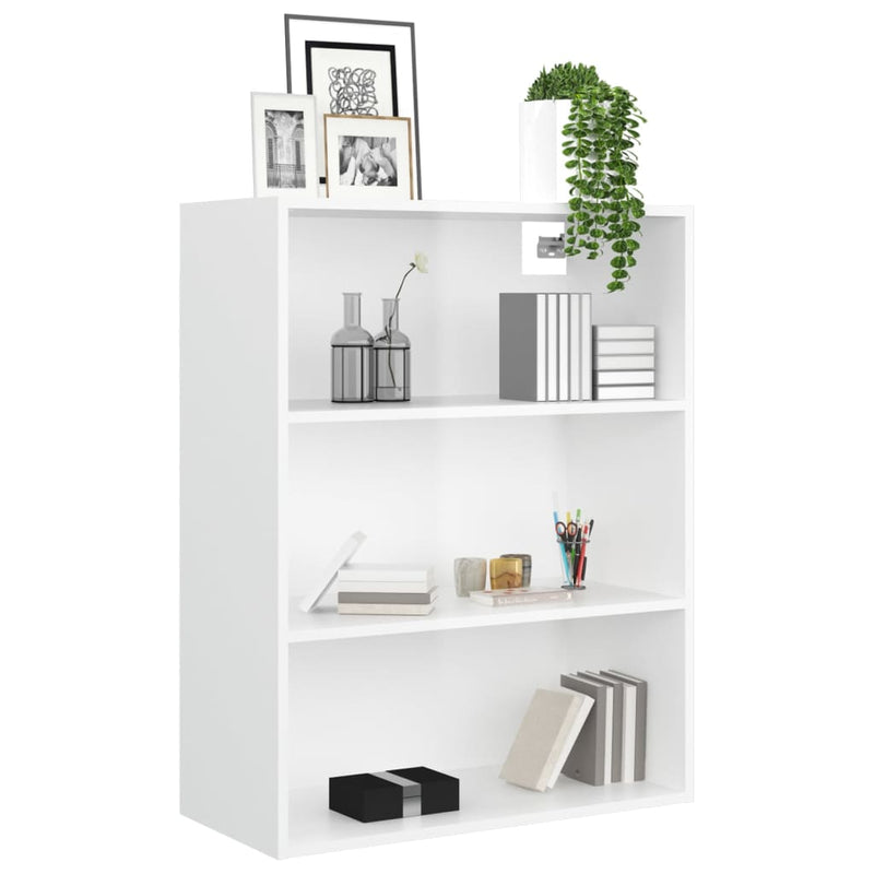 Hanging Wall Cabinet High Gloss White 69.5x32.5x90 cm