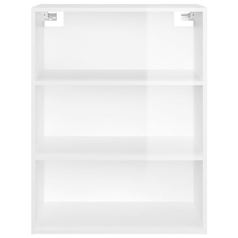 Hanging Wall Cabinet High Gloss White 69.5x32.5x90 cm