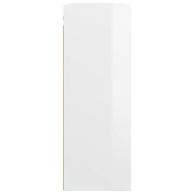 Hanging Wall Cabinet High Gloss White 69.5x32.5x90 cm