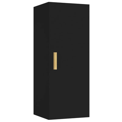 Wall Cabinet Black 34.5x34x90 cm Engineered Wood