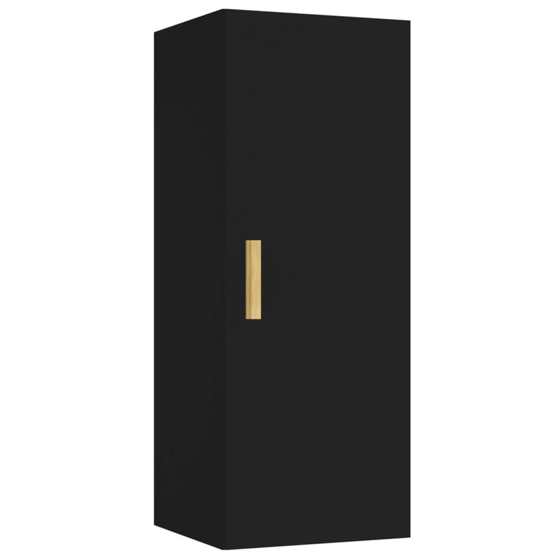 Wall Cabinet Black 34.5x34x90 cm Engineered Wood