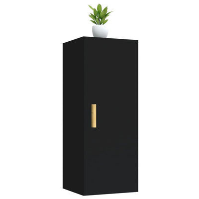 Wall Cabinet Black 34.5x34x90 cm Engineered Wood