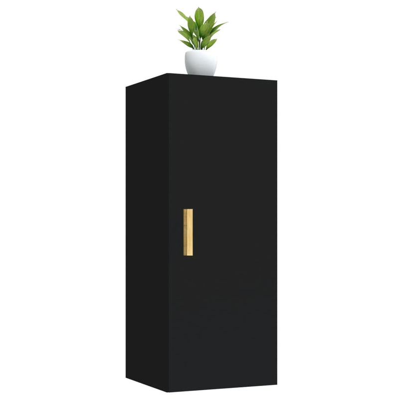 Wall Cabinet Black 34.5x34x90 cm Engineered Wood