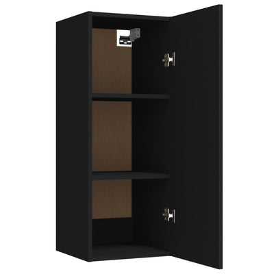 Wall Cabinet Black 34.5x34x90 cm Engineered Wood