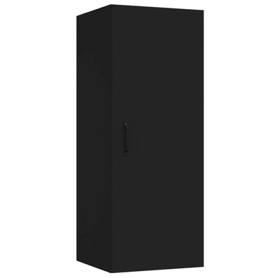 Hanging Wall Cabinet Black 34.5x34x90 cm Engineered Wood