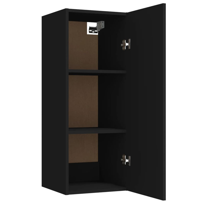 Hanging Wall Cabinet Black 34.5x34x90 cm Engineered Wood