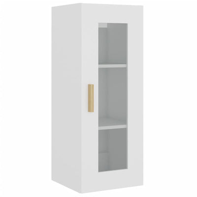 Hanging Wall Cabinet White 34.5x34x90 cm