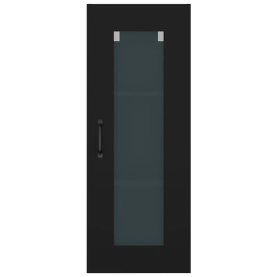 Hanging Wall Cabinet Black 34.5x34x90 cm