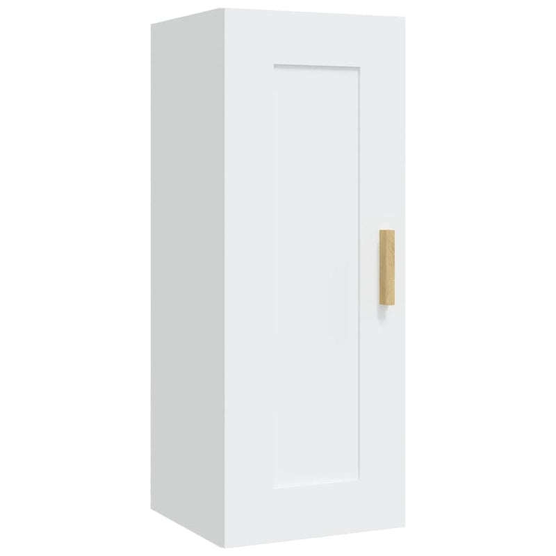 Wall Cabinet White 35x34x90 cm Engineered Wood