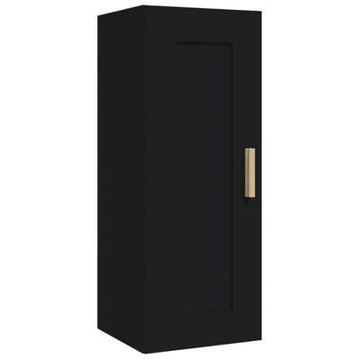 Wall Cabinet Black 35x34x90 cm Engineered Wood