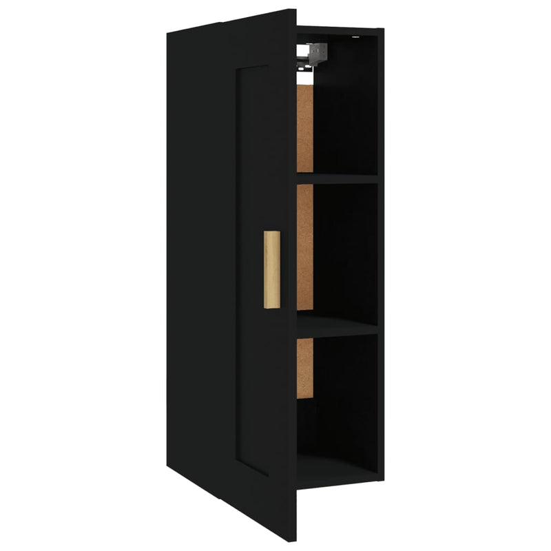 Wall Cabinet Black 35x34x90 cm Engineered Wood