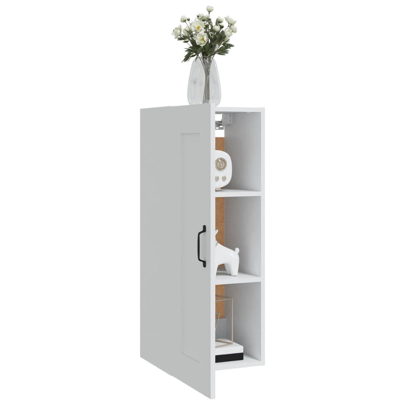 Hanging Cabinet White 35x34x90 cm Engineered Wood