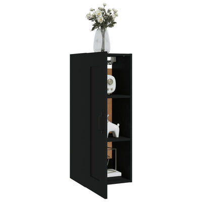 Hanging Cabinet Black 35x34x90 cm Engineered Wood