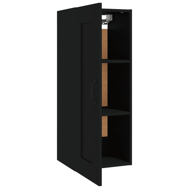 Hanging Cabinet Black 35x34x90 cm Engineered Wood