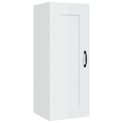 Hanging Cabinet High Gloss White 35x34x90 cm Engineered Wood