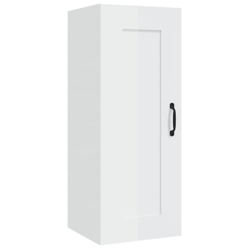 Hanging Cabinet High Gloss White 35x34x90 cm Engineered Wood