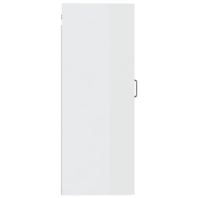 Hanging Cabinet High Gloss White 35x34x90 cm Engineered Wood