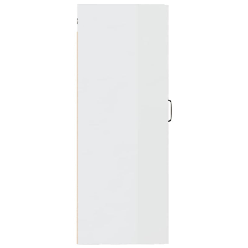 Hanging Cabinet High Gloss White 35x34x90 cm Engineered Wood