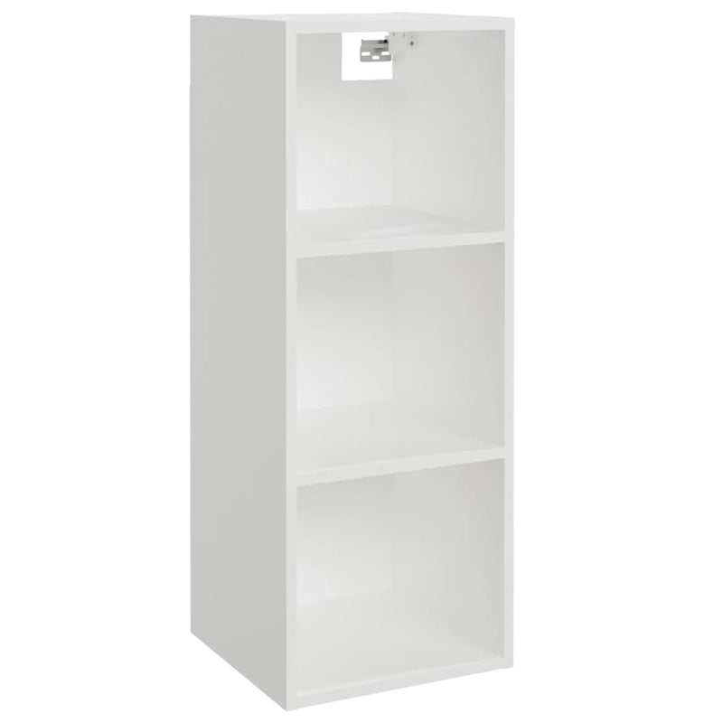 Wall Cabinet White 34.5x32.5x90 cm Engineered Wood