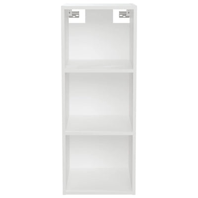 Wall Cabinet White 34.5x32.5x90 cm Engineered Wood