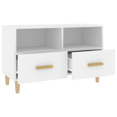 TV Cabinet White 80x36x50 cm Engineered Wood