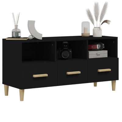 TV Cabinet Black 102x36x50 cm Engineered Wood